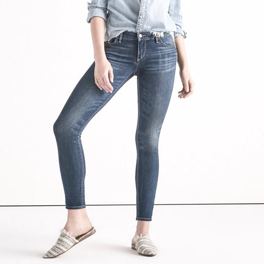 LUCKY BRAND LOW-RISE STELLA SKINNY JEANS STRETCH DENIM DISTRESSED MEDIUM sz 2/26